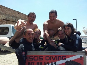 momentos especiales despues de bucear en piscis diving